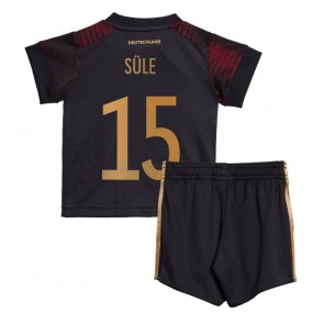 Tyskland Niklas Sule #15 kläder Barn VM 2022 Bortatröja Kortärmad (+ korta byxor)